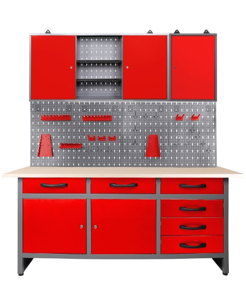 Ondis24 Werkstatteinrichtung rot Werkbank Werkzeugschrank Euro Lochwand  Zubehör | eBay