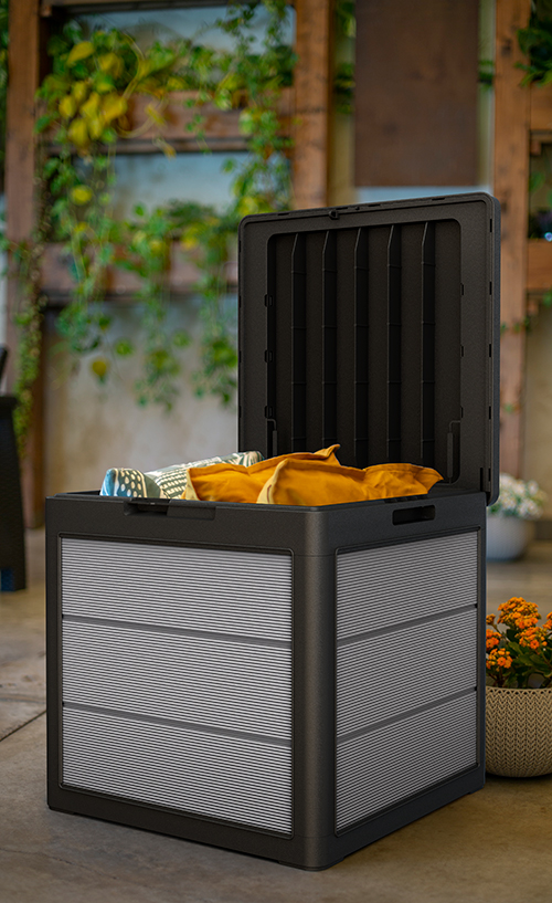 Keter Kissenbox Premier Box 113L Sitztruhe XL Gartenbox Auflagenbox