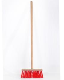 Kinderbesen mit Elastan-Bürste rot 