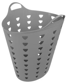 Wäschekorb Wäschesammler Flexi 60 L grau 