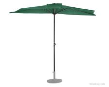 Wandschirm grün halbrund 2,7x1,4m Sonnenschirm mit Kurbel Grün