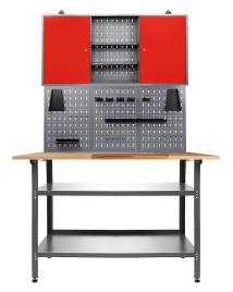 Werkstatt Set Nobbi 120 cm 1 Schrank rot 85 cm