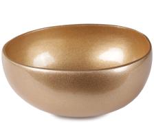 Kokosnuss Schale Schüssel einfarbig Gold Gold