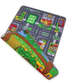 Kinder Spielteppich Straße Bauernhof 80 x 120 cm 
