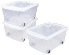 3x Rollbox mit Deckel 80L stabile Ausführung 