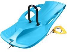 Kinderschlitten Snow Train Control Schneerutscher Bob blau 