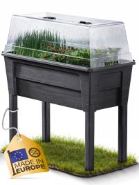 Hochbeet Frühbeet Gewächshaus Victoria warmgrau 