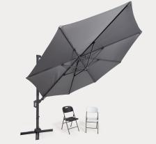 Profi Deluxe-Sonnenschirm Roma 345 cm 
