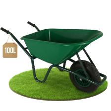 Gartenschubkarre Schubkarre Bauschubkarre Grün 100 Liter 