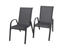 2x Gartenstuhl Stapelstuhl Manor, Metallgestell 