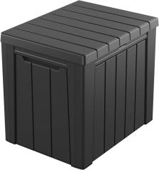 Keter Urban Box Holzoptik dunkelgrau Kissenbox Poolbox 