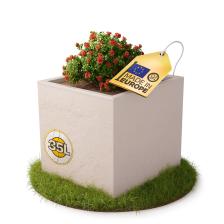 Pflanzkübel Vulkan 40 Pierre leinen 