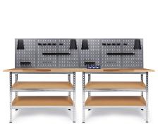 Werkstatt Set Uwe 240cm Buche  + 2 Jochen+ Steckdose 