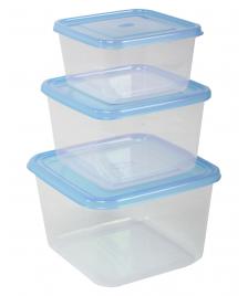 ONDIS24 Frischhaltedosen-Set Brotdose 1-2-3 Liter blau