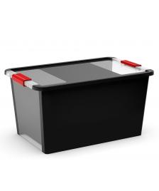 ONDIS24 Aufbewahrungsbox Klipp Box L schwarz rot