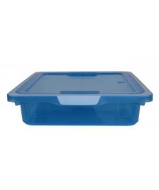 ONDIS24 Kreo Box 7.5 Liter mit Deckel blau transparent