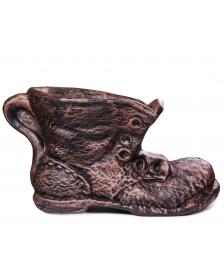 ONDIS24 Pflanzschuh Blumenkübel Schuh L Antik bronze