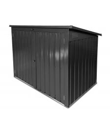 ONDIS24 Mülltonnenbox 1,4m² Gartenbox 2 x 240L Metall Geräteschuppen