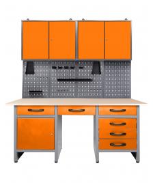ONDIS24 Werkstatt Set Harry 160 cm 2 Schränke orange