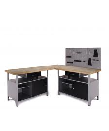 ONDIS24 Werkstatt Set Ecklösung One 85 cm anthrazit Buche ONDIS24 Werkstatt Set Ecklösung One 85 cm anthrazit Buche