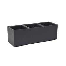 Pflanzkübel Beton 90 Caro Rollen 100% recycled anthrazit 