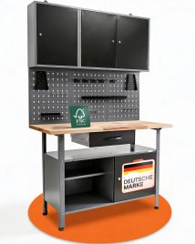 Werkstatt Set Klaus 120 cm 2 Schränke 85 cm