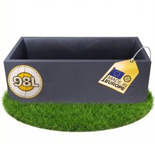 Pflanzkübel Vulkan 100 Blumentopf doppelwandig anthrazit anthrazit