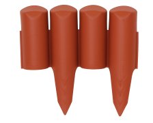 Blumenbeeteinfassung Palisade braun 2,5m Rasenkante 