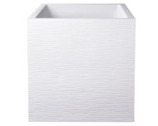 Pflanzkübel Blumentopf Graphit 40 weiß 