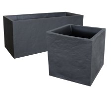 Set Pflanzgefäß Vulkan Pierre 40 + 100 anthrazit 