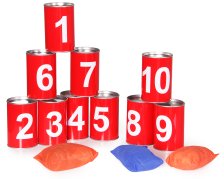 Dosen werfen Wurfspiel mit Blechdosen 