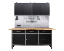Werkstatt Set Karsten 160 cm 2 Schränke LED 