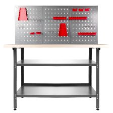 Werkstatt Set Nobbi 120 cm mit Lochwand rot 