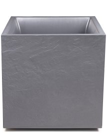 Pflanzkübel Vulkan 50 Pflanzwürfel mit Doppelwand hellgrau 