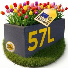 Pflanzkübel Pflanzkasten Vulkan 57 L anthrazit anthrazit
