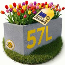 Pflanzkübel Vulkan 57 L grau grau