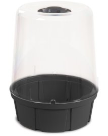 Frühbeet Anzucht Gewächshaus rund anthrazit anthrazit