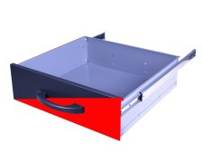 Schublade komplett mit Blende schwarz 