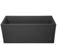 Pflanzkübel Basalt 100 Blumentopf doppelwandig anthrazit 