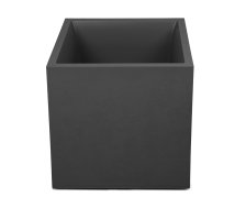 Pflanzkübel Basalt 50 Blumentopf doppelwandig anthrazit 