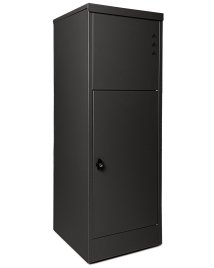 XL- Paketbox Briefkasten m. Gasdruckfedern galv. schwarzlack 