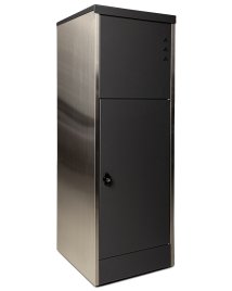 XL- Paketbox Briefkasten m. Gasdruckfedern & Edelstahlwangen 