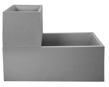 Pflanzkübel Vulkan 40 L + 100 L grau Set Basalt 