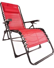 Ergolax faltbare Sonnenliege Relax Gartenliege rot 