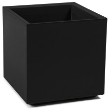 Pflanzkübel Beton 40 Caro Rollen 100% recycled schwarz 