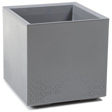 Pflanzkübel Beton 40 Caro Rollen 100% recycled hellgrau 