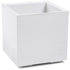 Pflanzkübel Beton 40 Caro Rollen 100% recycled creme 