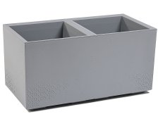 Pflanzkübel Beton 80 Caro Rollen 100% recycled hellgrau 