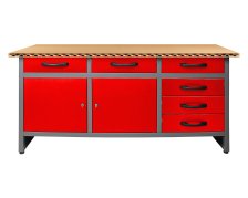 Werkbank Karsten 160 cm rot Eco 