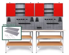Werkstatt Set Uwe 240cm komplett Lochwand Werkzeugschrank 